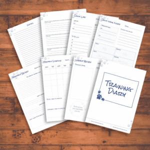 Training diary — printable planner sheets for Etsy