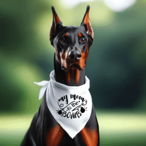 Bandana mockup for Doberman Merch product page